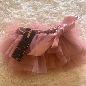 NWT Dusty Rose Ruffle Tutu.kk Bloomer Size Small Skirt Ribbon Bow